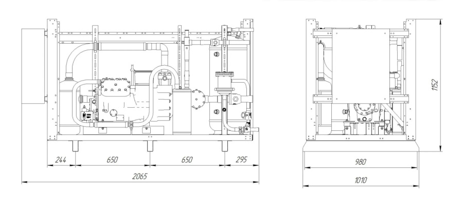 Промышленный холодильный агрегат Intercold M UCF-G SP4H250E F13 на базе компрессора RefComp купить